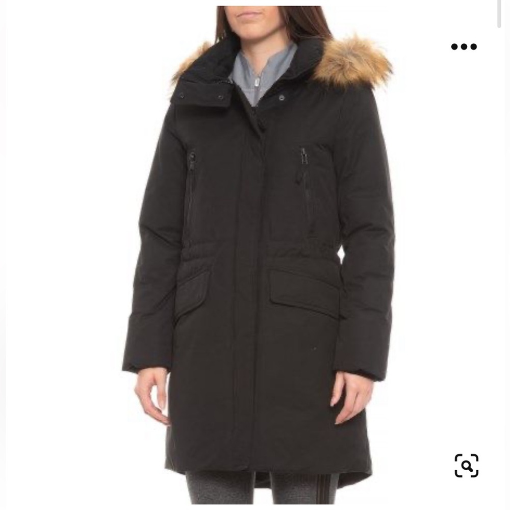 Sandova Veronika Cinched Waist Down Parka - 700+ Fill Power (For Women) black